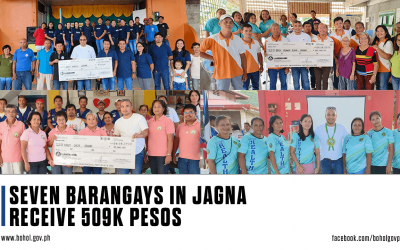 Seven barangays in Jagna receive 509k pesos